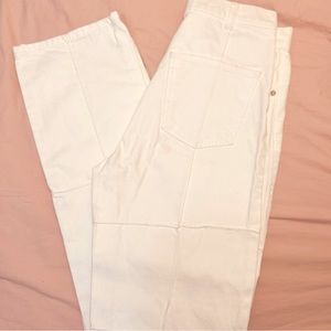 ZARA White Straight Jeans